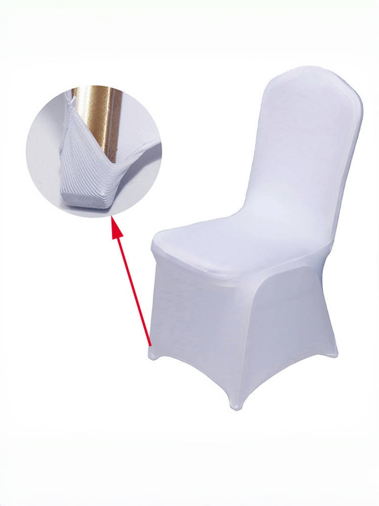 1pc capas de cadeira brancas para cadeira dobrável de festa, capa de cadeira de elastano para festa, banquete, evento de casamento, hotel