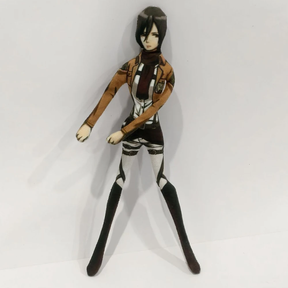 Anime Attack on Titan Rivaille Ackerman Eren Jaeger Cosplay Doll Plush Stuffed Dolls Abstract Wire Skeleton Halloween Props