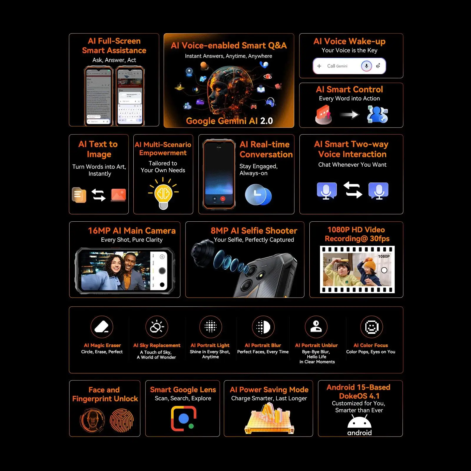 Blackview Oscal Marine 2 Smartphone 6.56'' Display 90Hz 4GB+64G/ 8GB+256GB 16MP Camera 11000mAh Android 15 4G Mobile Phone