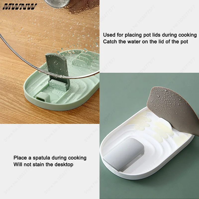 Soporte para ollas plegable policromado de estilo nórdico, tapa, estante de almacenamiento para pala, utensilios multifuncionales prácticos para suministros de cocina, 1 Uds.