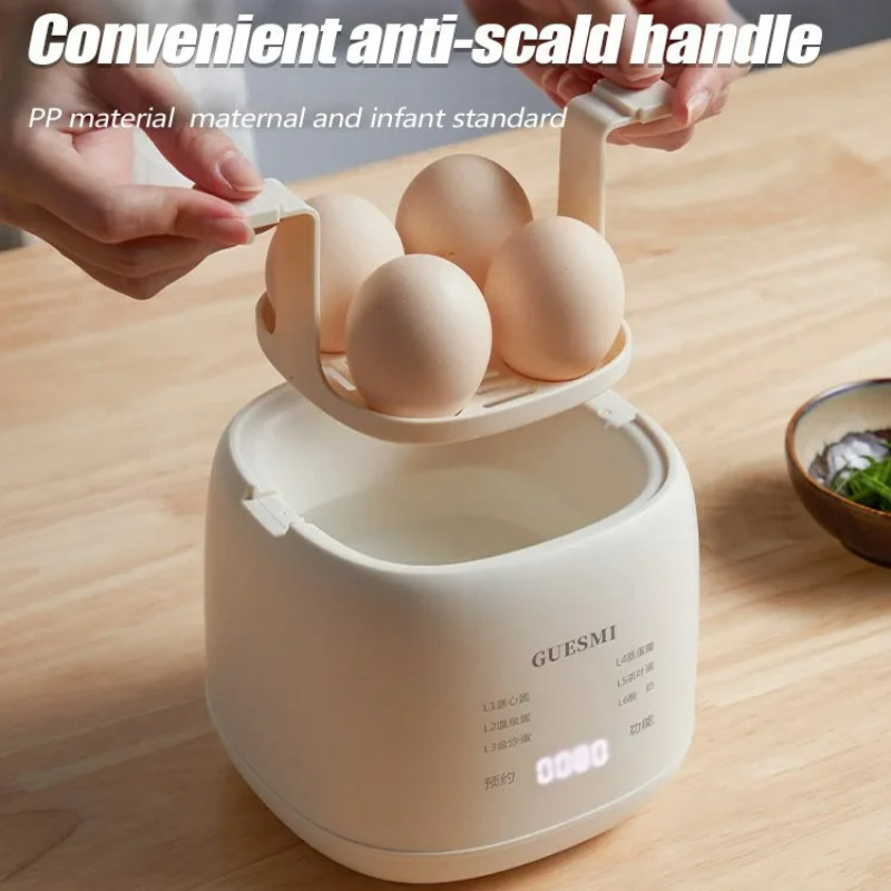 Máquina de desayuno multifuncional para el hogar, 6 modos, apagado automático, caldera de huevos, vaporizador de huevos, enchufe CN 220V】
