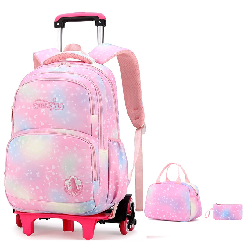 Handgepäck für Kinder, Grundschule, Junior-High-School-Tasche, Rollrucksack für Jungen, Rolltasche mit Lunchbox, Trolley, Schultaschen