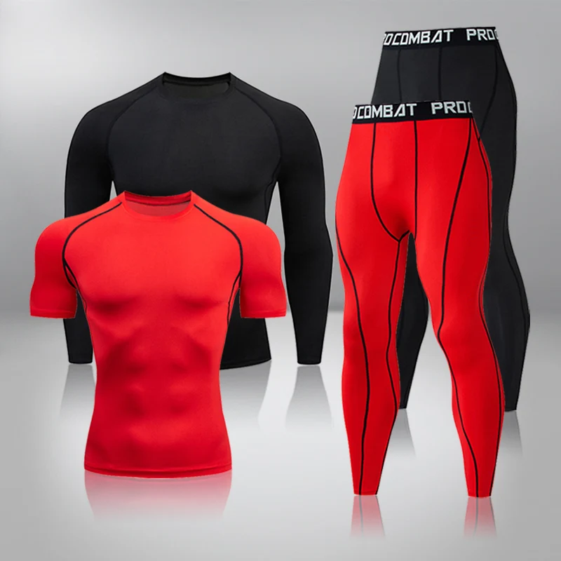 Tập Gym Chặt Áo Tập Luyện Tập Chạy Bộ Thể Thao Tập Thể Hình Nam Nén Quần Lót Sinh Nhiệt Trên Quần Áo Thể Thao