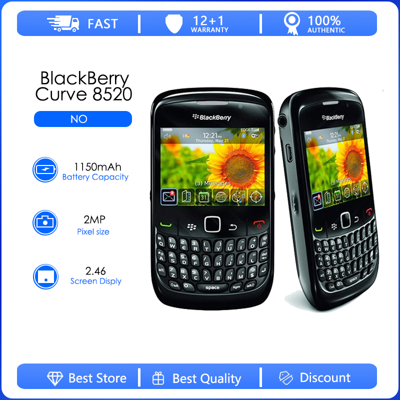 BlackBerry-teléfono móvil 8520 renovado, Original, 3G, WIFI 8520, envío gratis