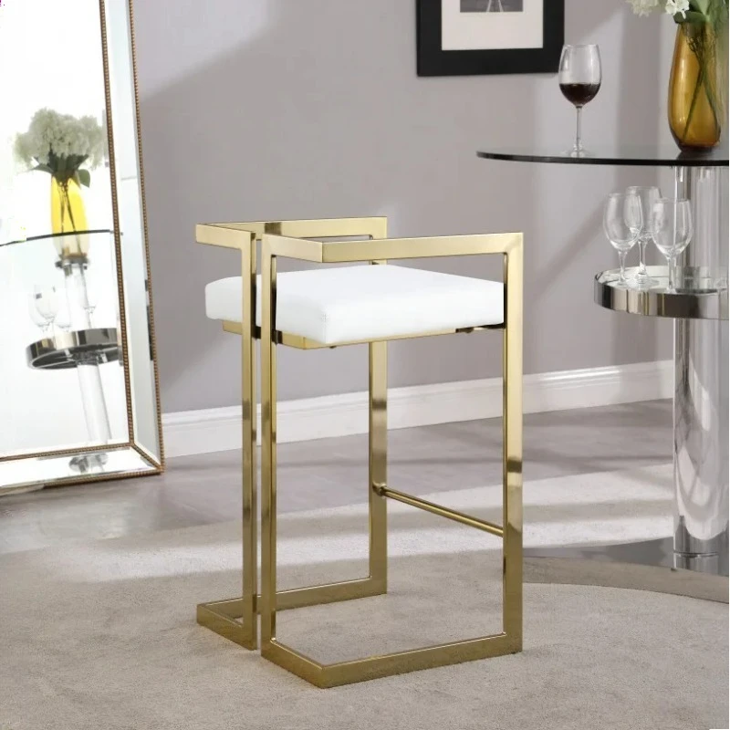 High Kitchen Stools Bar Chair Wrought Iron Metal Bar Stool Home Nordic Chairs Sillas De Comedor Coffee Sgabello Cucina	Bench