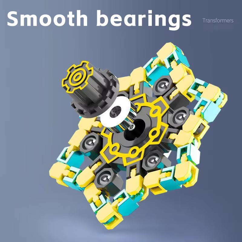Juguetes Fidget deformados, cadena giratoria para niños y adultos, Spinner de mano antiestrés, alivio del estrés, giroscopio sensorial, juguetes de ventilación, regalo