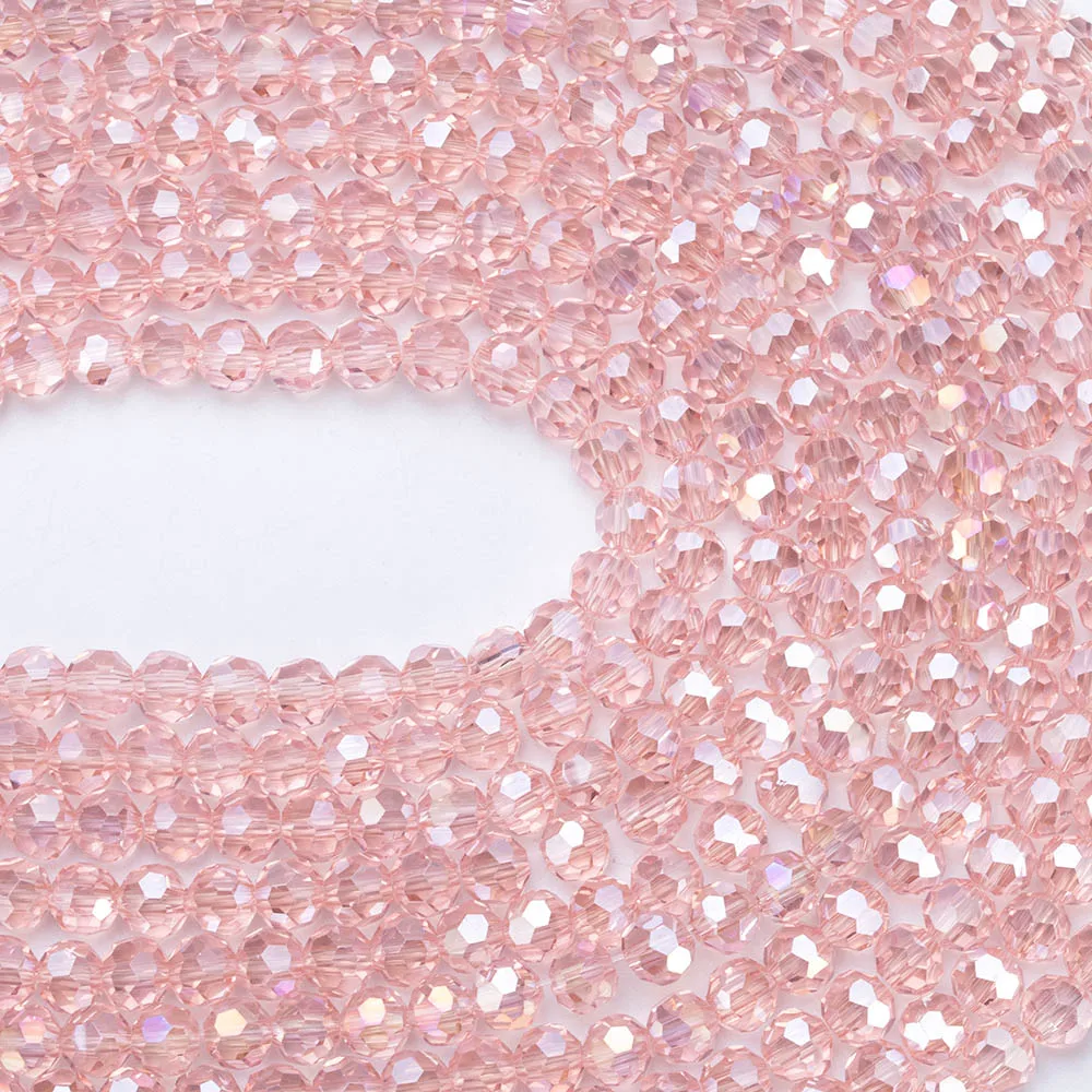 Круглые стеклянные бусины разные цвета 3/4/6/8 мм