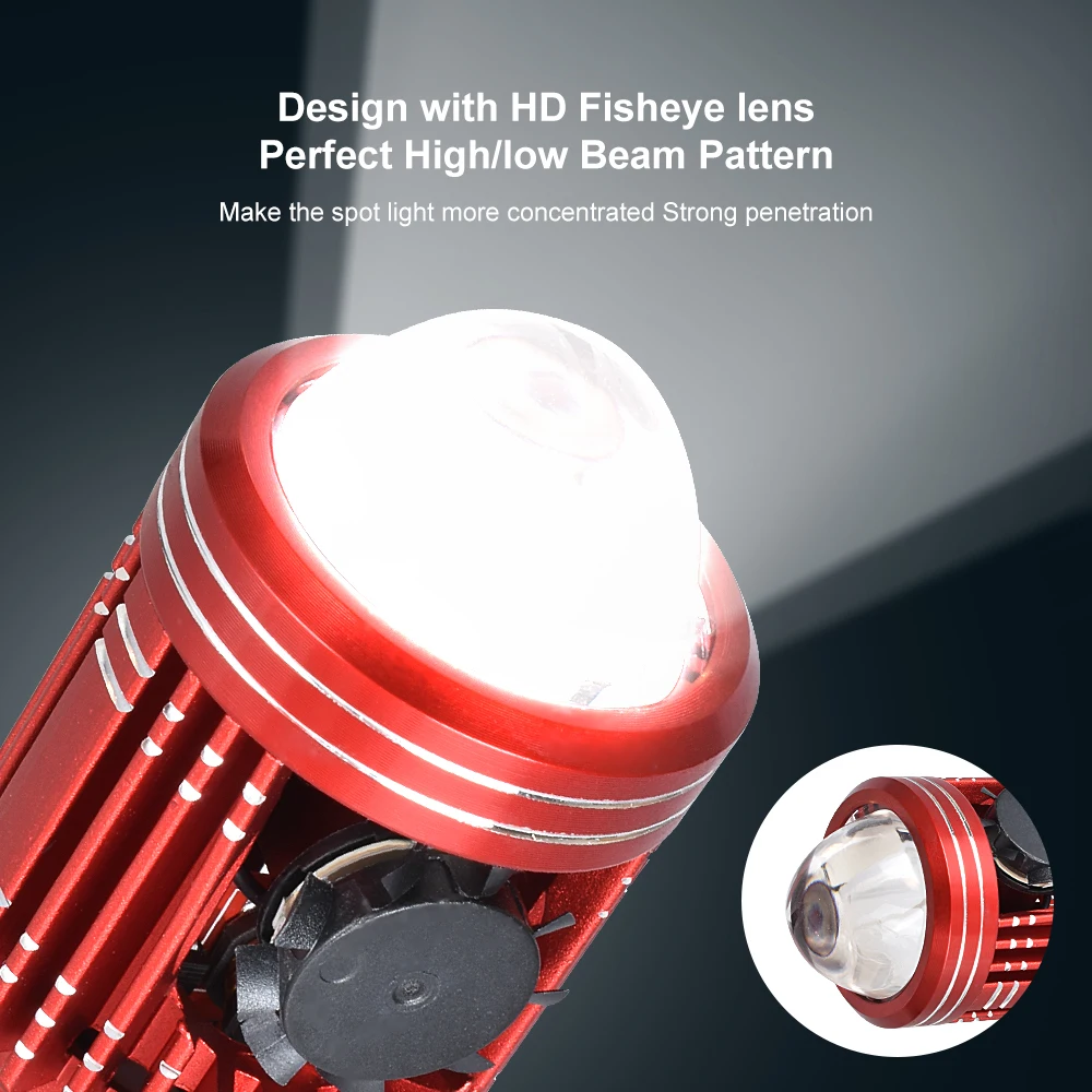 10000LM H4/H6 12V LED オートバイヘッドライト電球モトスポットライト CSP レンズ白黄色ハイローランプスクーターアクセサリーフォグランプ
