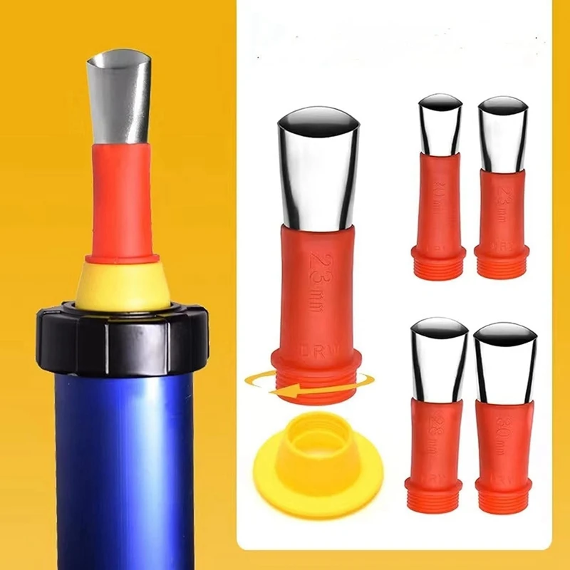 29PCS Universal Integrated Rubber Nozzle Tool Kit,Caulking Tips,Caulking Nozzles For Sausage Caulking Tools Durable