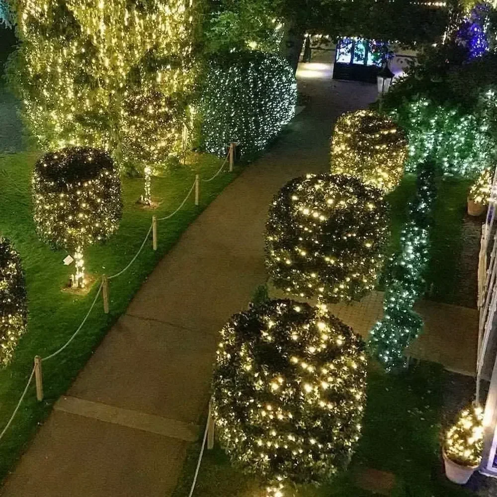 1000 LED Grün Draht Led String Fairy Lichter US/EU Stecker 110 V/220 V Wasserdichte LED Weihnachten baum Urlaub Haus Garten Dekor Weihnachten