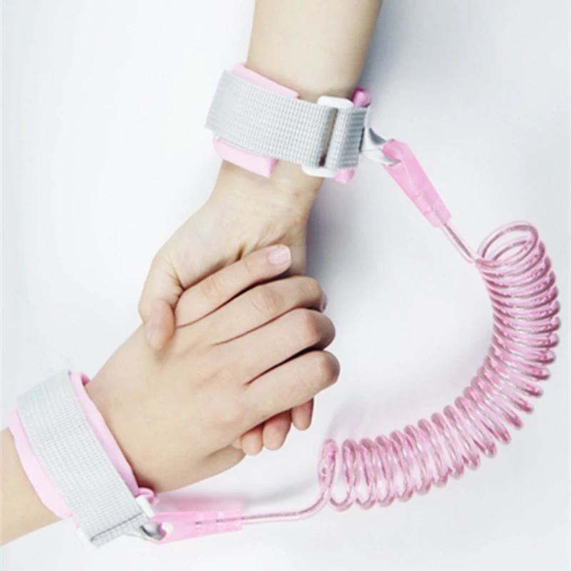 Pulsera anti-go para bebés y niños pequeños, pulsera antiliberación de viaje, cuerda de tracción de resorte de contracción, antipérdida