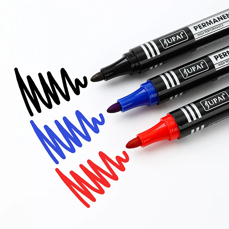 3/6 Cái/bộ Thường Trực Bút Đánh Dấu Mỹ Điểm Mực Chống Thấm Nước Mỏng Ngòi Thô Ngòi Đen Xanh Màu Đỏ 1.5mm Mịn Màu Bút Bút