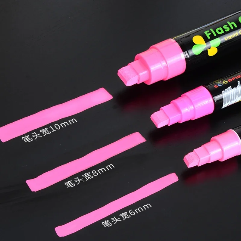 8 Farben/Set LED Text marker fluor zierende Markierung stifte lösch bare Kreide 5/6/8/10mm Briefpapier für LED Schreib brett Malerei Graffit