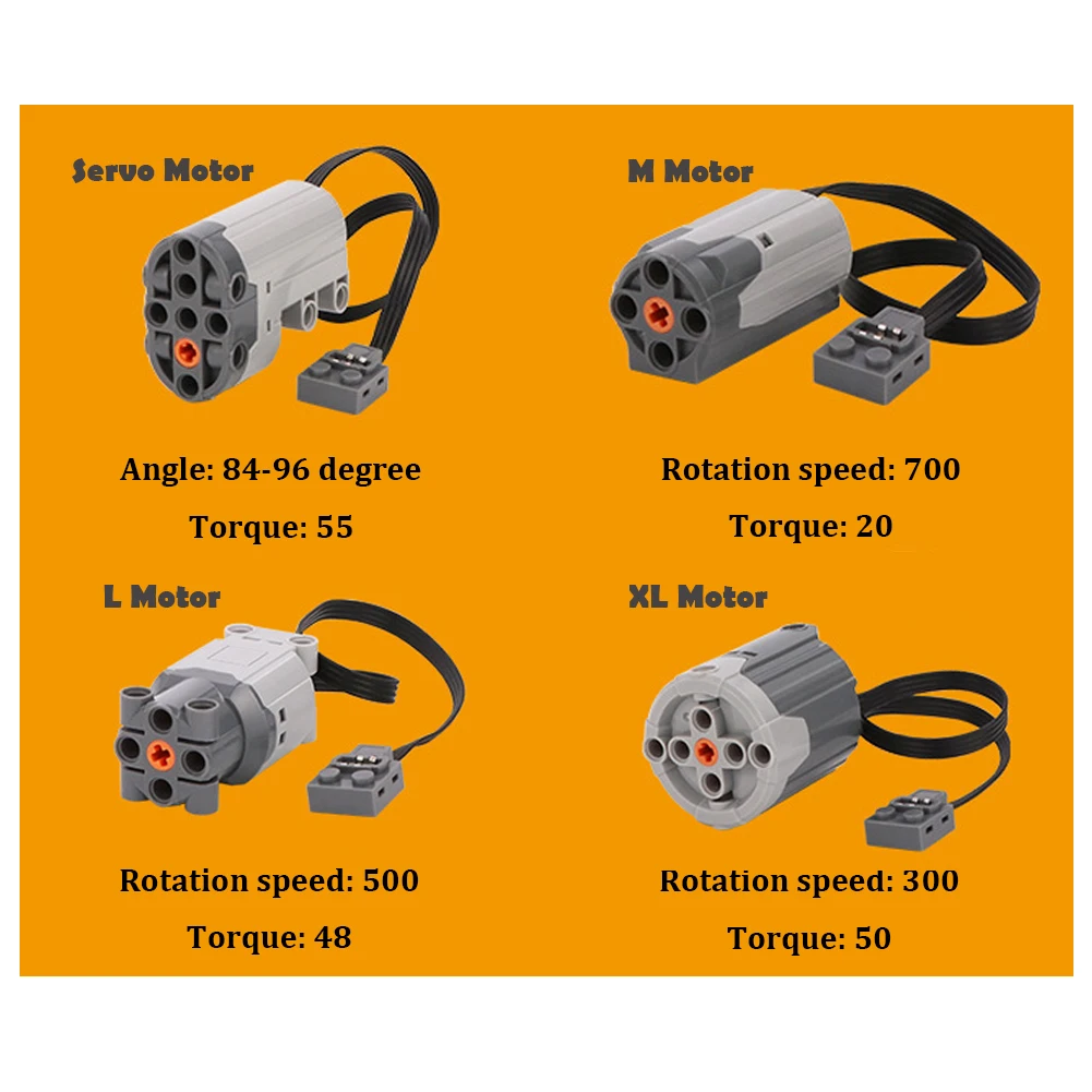 Parte técnica 8883 M Motor compatível com legoeds Power Functions Bloco de construção Carro Caminhão Veículos Modelo Power Up Speed Motor