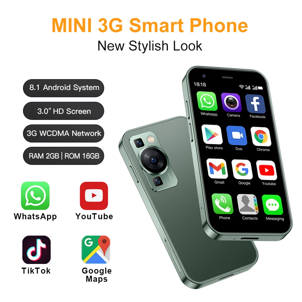SERVO P60 PRO Mini Smartphone Android Pantalla de 3,0 "Google Play 2GB + 16GB WIFI Punto de acceso GPS Teléfonos móviles de bolsillo pequeño Precio bajo