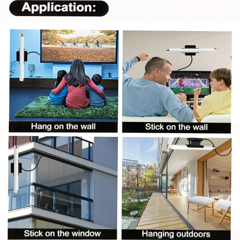 Indoor VHF UHF IPTV Digital Internal TV Antenna HD Full TV Signal Amplifier Portable DVB T2 TDT Receiver Digital Antenna For TV