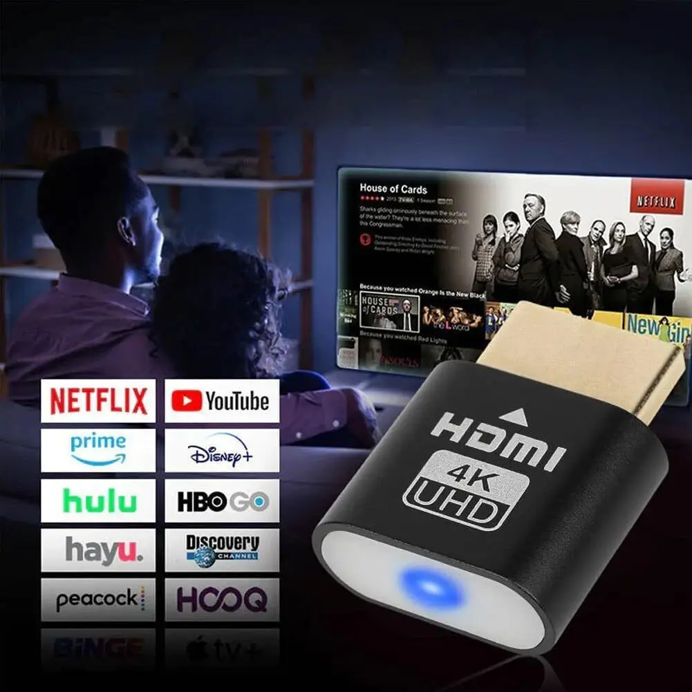 HDMI Graphics Card Deception Device DP Virtual Display High-Resolution Wireless Display Adapter Gaming studio VGA False Load