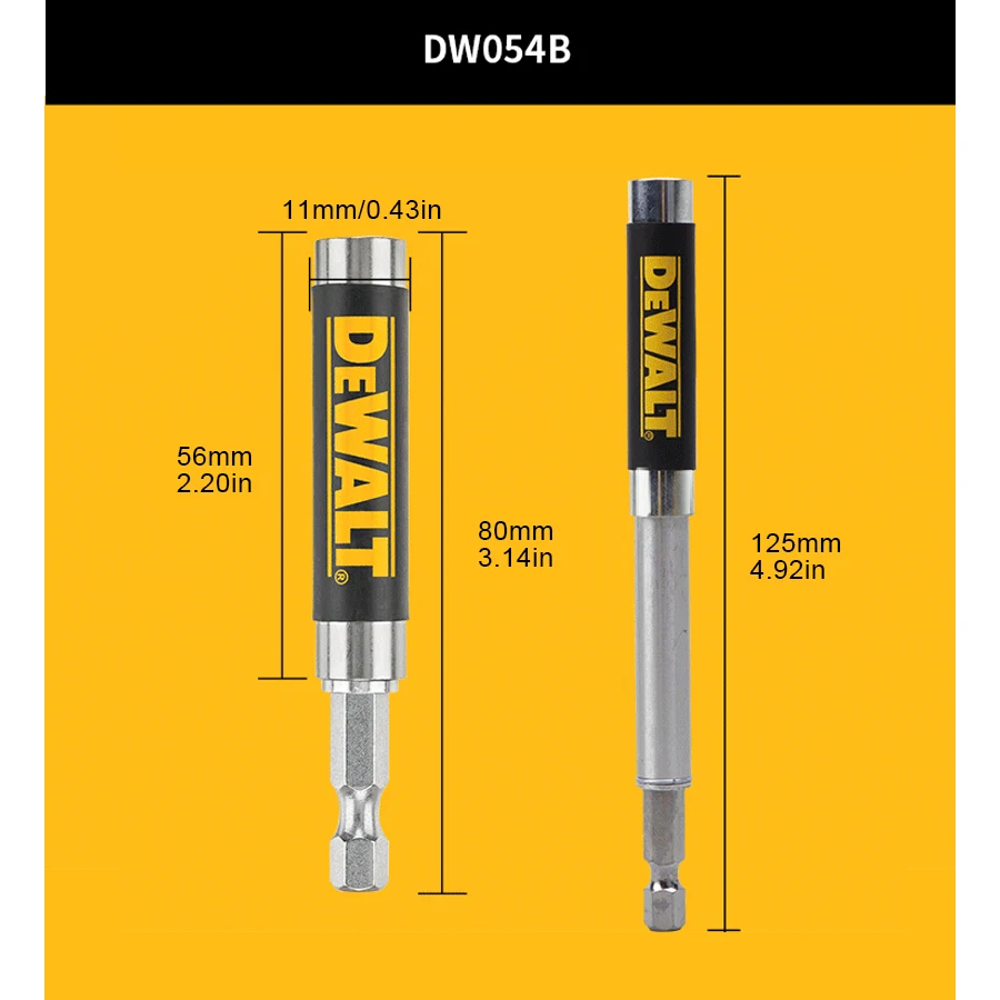 DEWALT DW2054B Magnetic Screw Drive Guide Drill Bit Holder for Driver Socket Magnetic 1/4in Bit Holder Adapter Tool Accessories