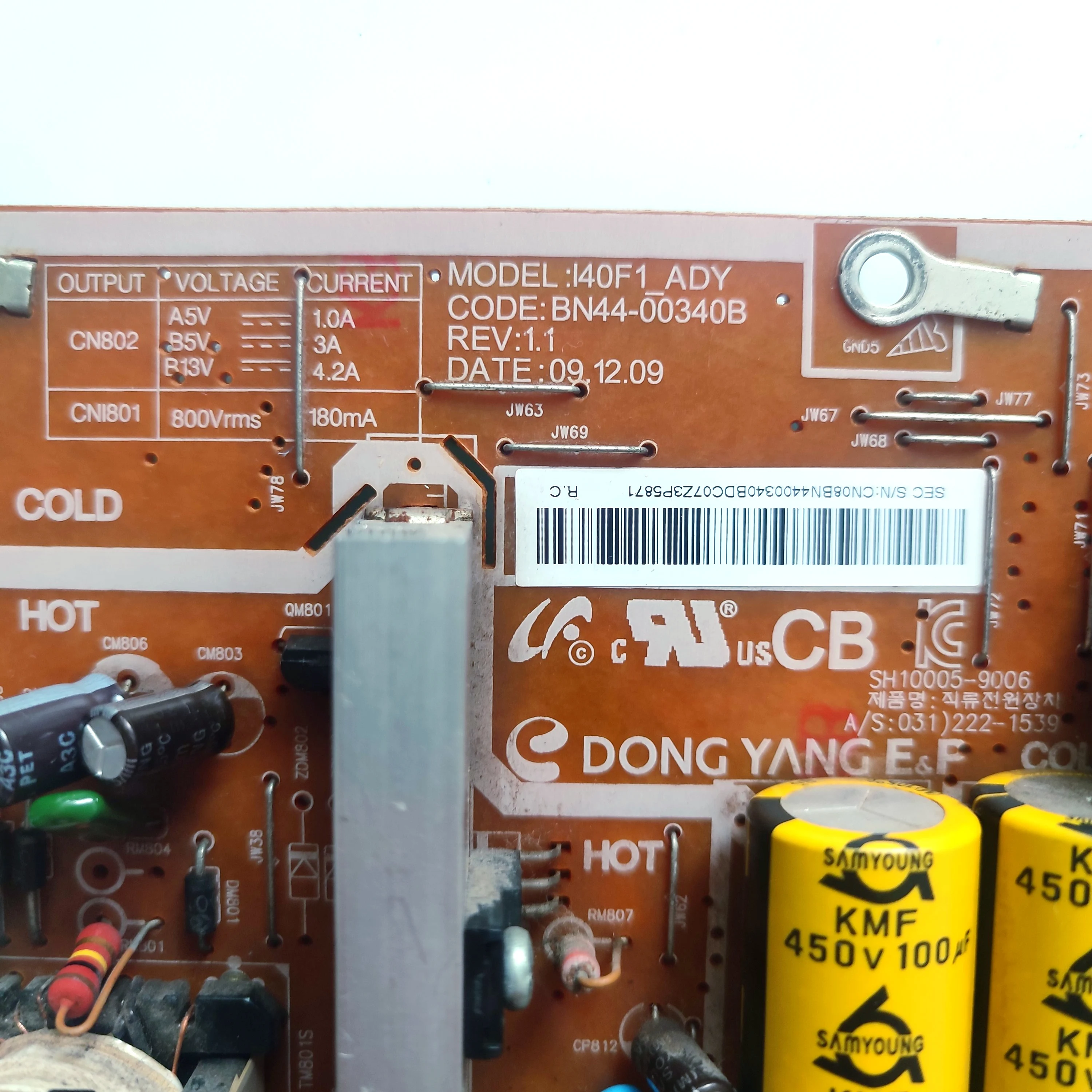 BN44-00340A BN44-00340B I40F1-ASM PSIV 231510 Fuente de alimentación/placa LED para TV LN40C650L1 LN40C670M1 LE40C550J1 LN40C530F1 de 40 pulgadas