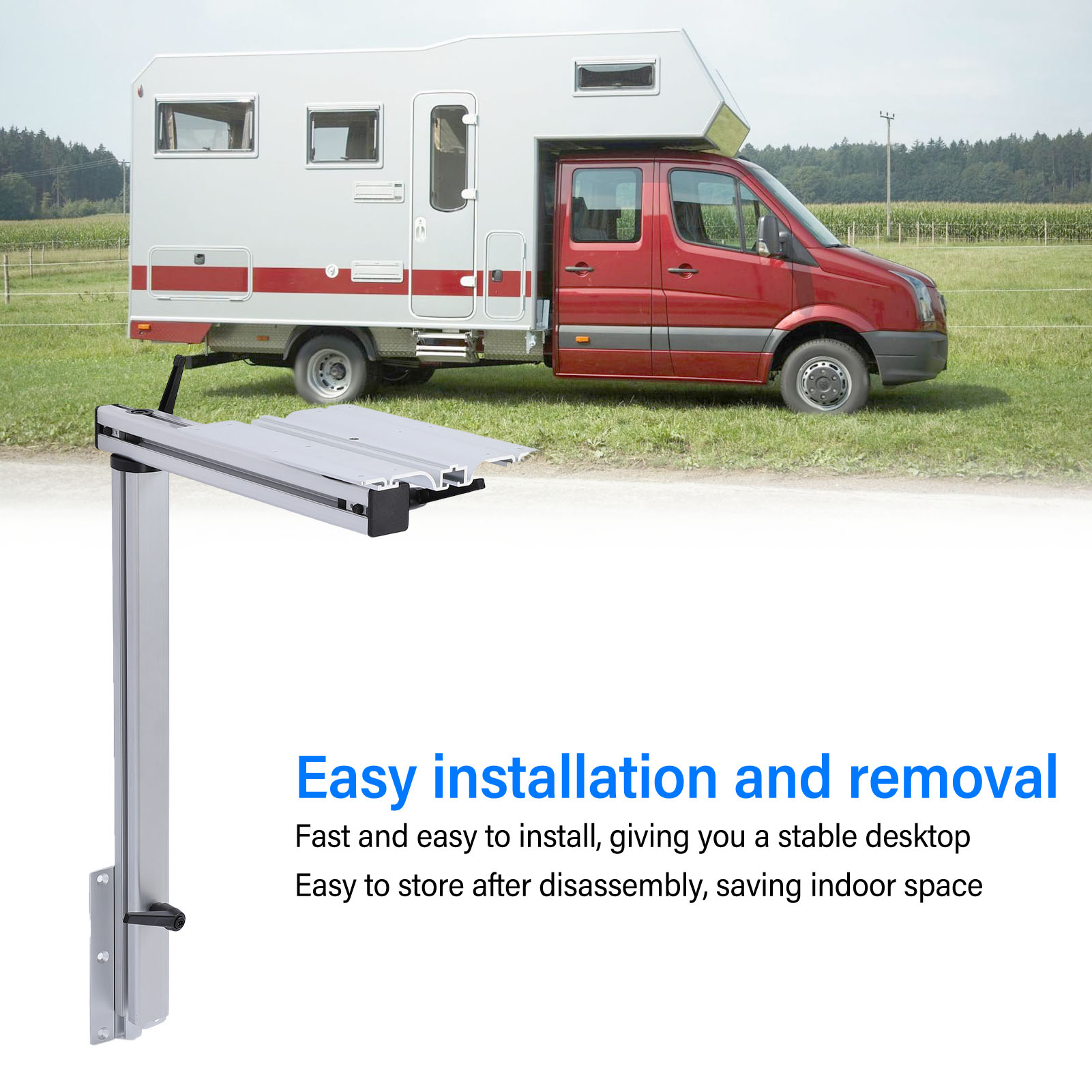 Boot Tischbein Anti oxidation Aluminium legierung weiß stabile Unterstützung rv abnehmbares Tischbein Grad Drehung für Wohnmobil