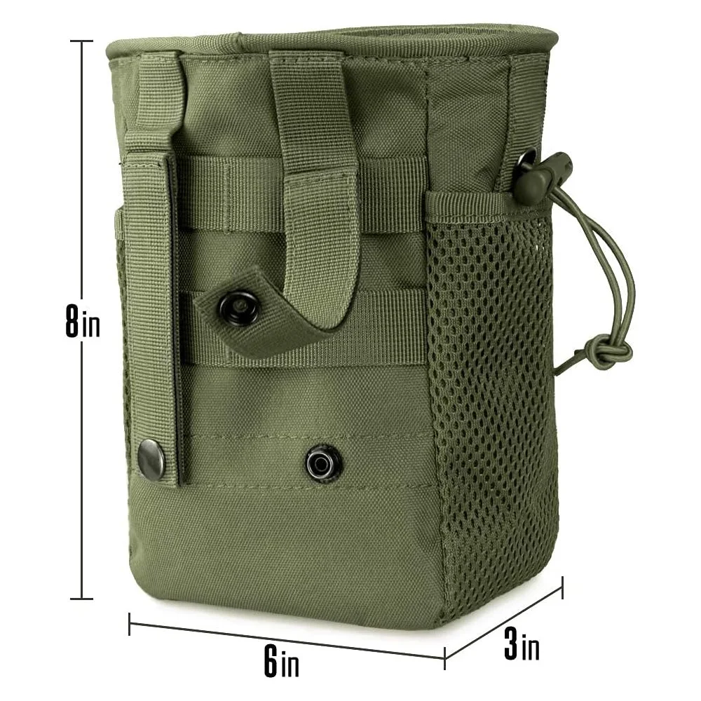 Molle 덤프 파우치, 사냥 잡지 복구 파우치 Drastring 탄약 가방 벨트 허리 화니 팩 조절 가능한 홀스터 백