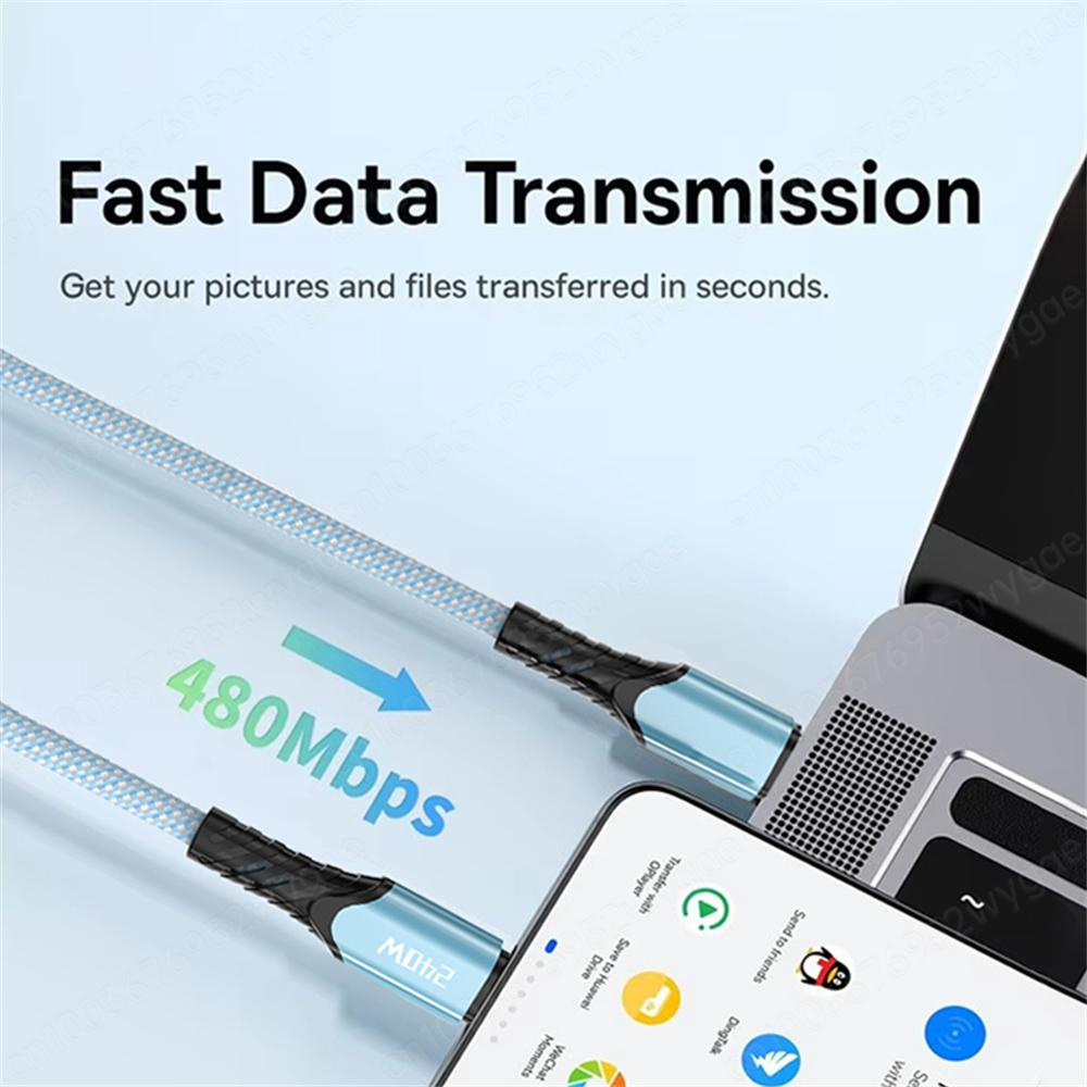 NNBILI Cable USB C de 240W Cable de alimentación QC4.0 para MacBook Samsung iPhone 15 16 Cable USB C a C PD 48V5A Cable tipo C de carga rápida