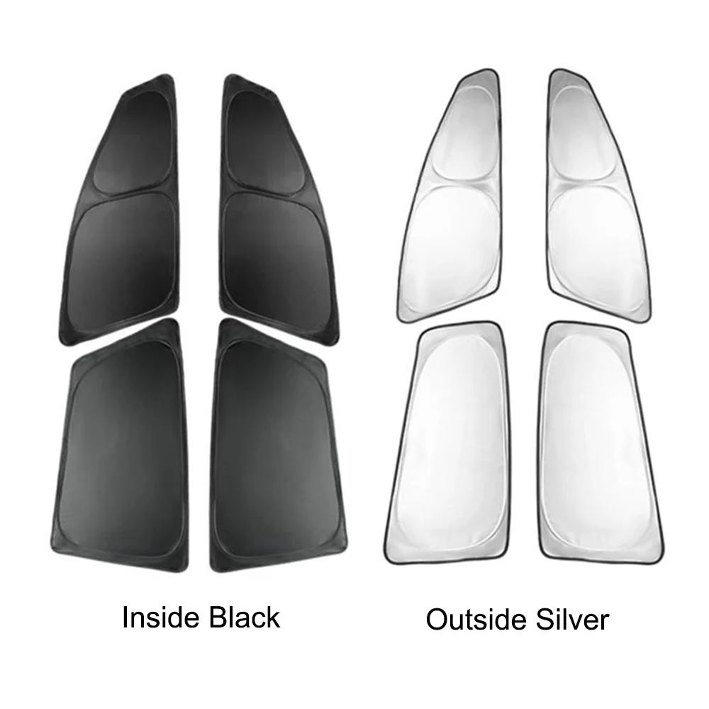 Silver Coated Cloth Sun Shade for Tesla Model 3 Y 2020-2023 Side Window Privacy Sunshade Blind Shading for Camping Accessories