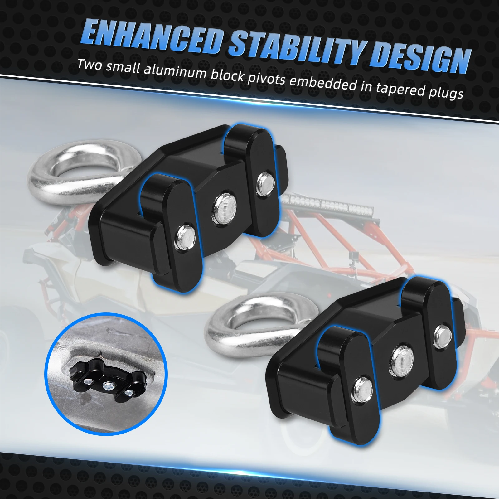 UTV 2/4 Uds para Can Am X3 2017-2021 anclajes de bloqueo para Can-am Maverick X3 4x4 RR XDS Turbo DPS900 DPS HO LinQ aluminio