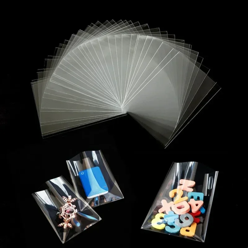 100 ชิ้นโปร่งใส Self - seal เครื่องประดับ Candy OPP Self - กาวบรรจุภัณฑ์ Resealable ของขวัญคุกกี้บรรจุภัณฑ์กระเป๋า