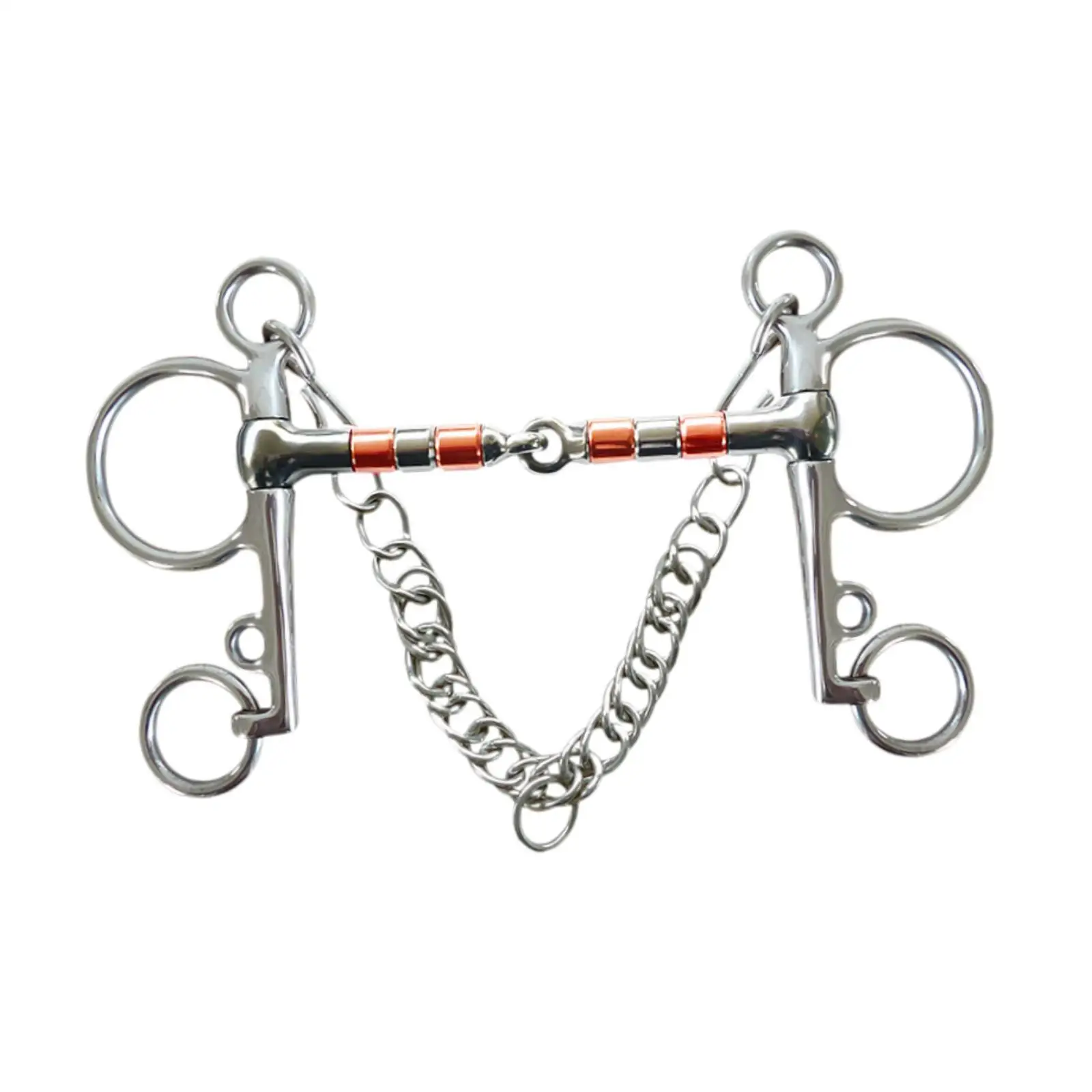 Pferd Bit Training Reitsport Ausrüstung Pferd Kauen Bit mit Bordstein Kette Pferd Training Ausrüstung Allzweck Pferd Tröffel Bit