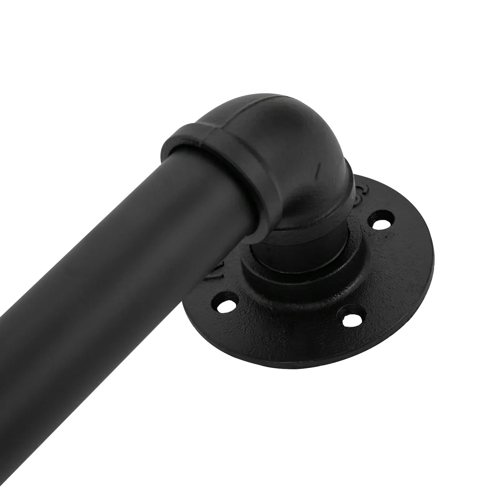 Ringhiera paramani per scale in metallo a due stadi nera da 7 piedi Corrimano per scale a parete e avvitato per scale soffitta