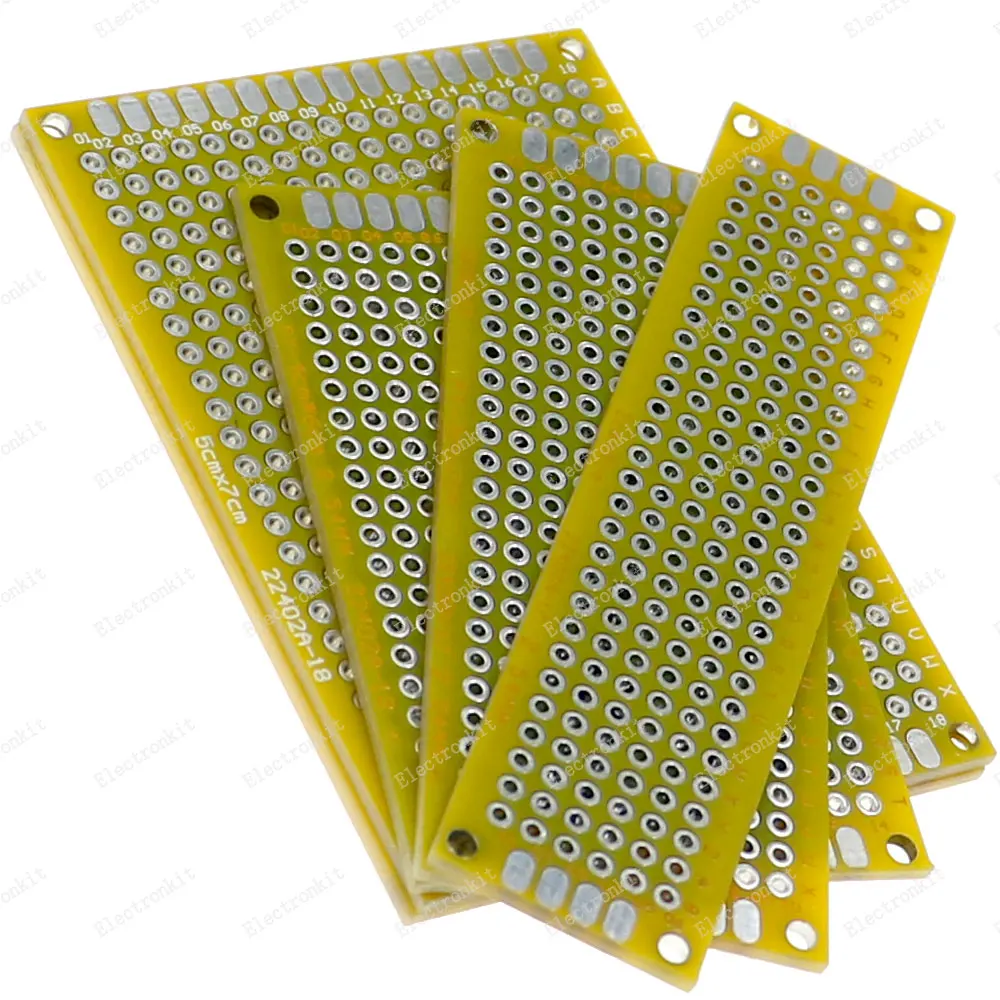 20 pz/lotto 2 x8 3 x7 4 x6 5 x7 PCB Prototype Board Circuit Protoboard Universal Stripboard prototipazione Veroboard 5 pezzi ogni valore