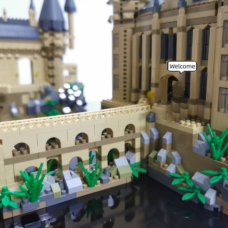 Micro briques ville créative château magique médiéval série école Architecture palais modèle blocs de construction cadeaux enfant assemblage jouets