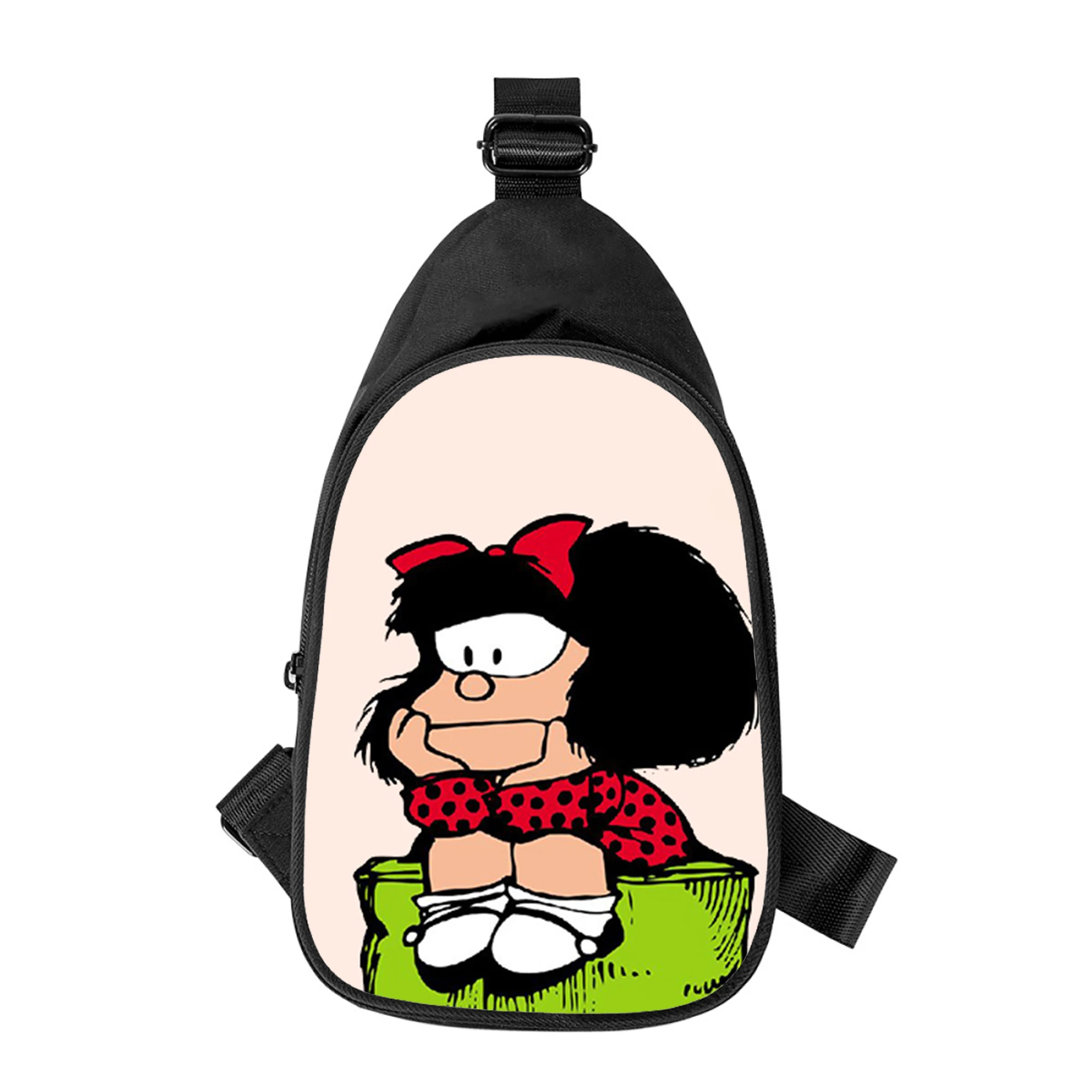 Niedliche Cartoon Mafalda 3D-Druck neue Männer Kreuz Brusttasche diagonal Frauen Umhängetasche Ehemann Schule Taille Pack männliche Brust Pack