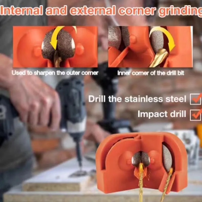 Electric Drill Bit Sharpener 2-16mm Diamond Milling/Twist Drill Bit Sharpener, Household Grinding Tools, Double-sided Polishing