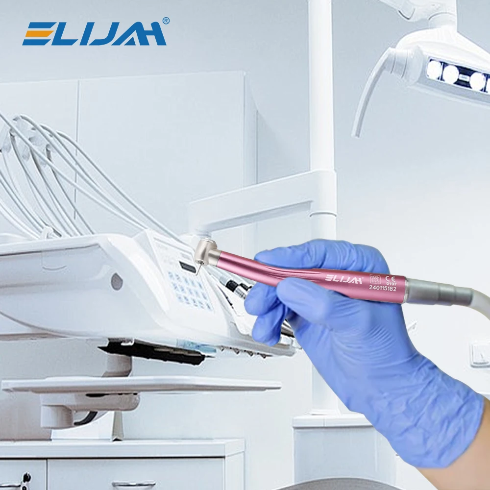 Botão de pressão de cabeça padrão colorido, peça de mão dentária de alta velocidade, 2/4 furos, spray de água único, turbina de ar, ferramenta de odontologia
