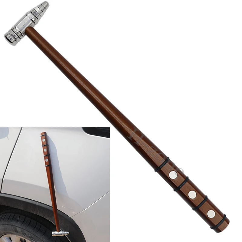 Martillo moldeador de reparación de golpes de coche, martillo de percusión aplanador, herramienta de reparación sin costuras, mango antideslizante, cabezal de martillo extraíble