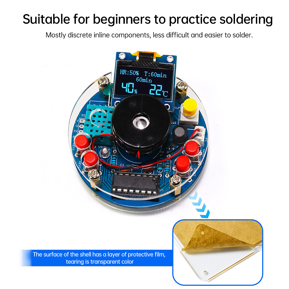 Electronic Humidifier Misting DIY kit OLED Display USB Temperature Humidity Spray Circuit Board Atomizer Drive DIY Soldering kit