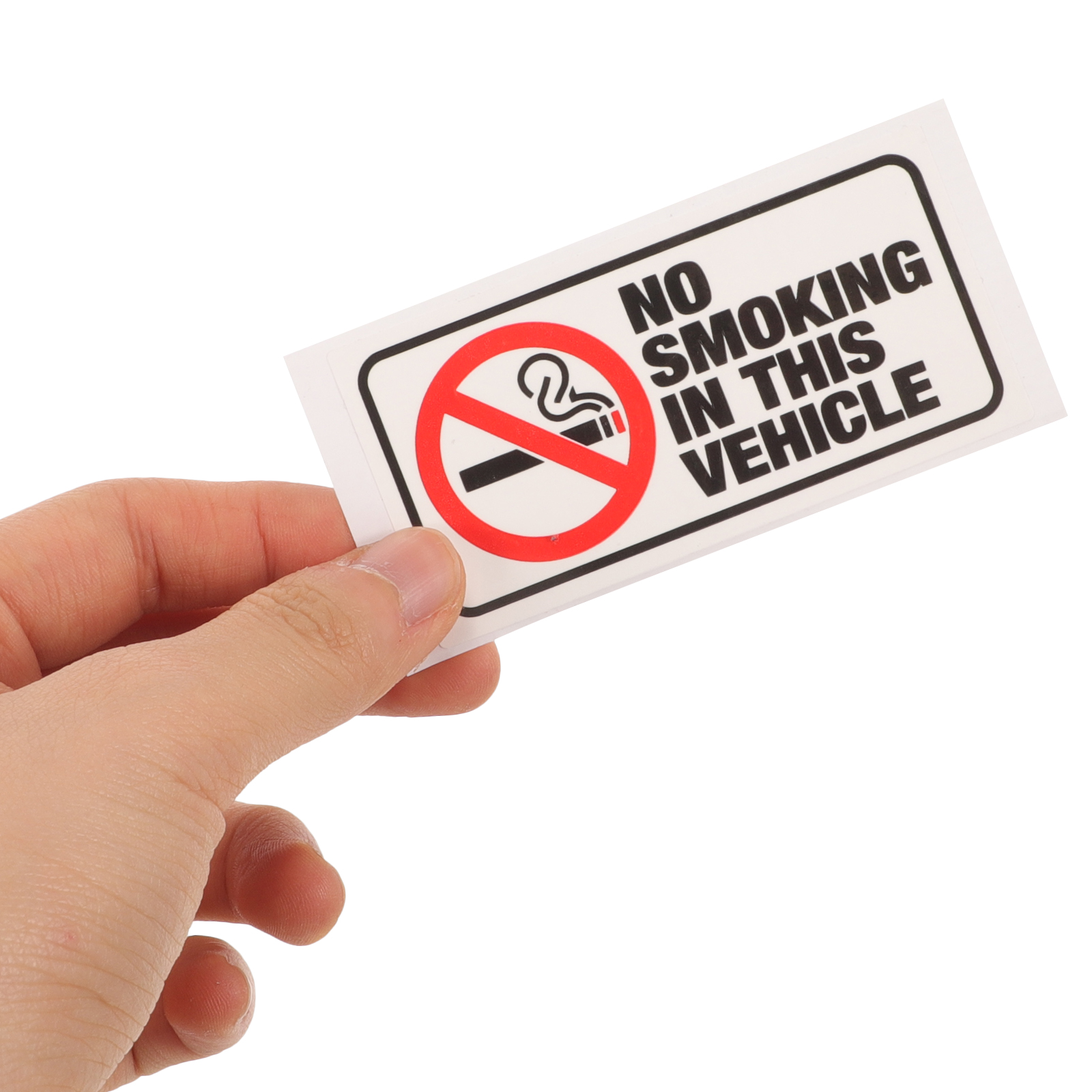 6 Pcs No Smoking Sticker Warning Sign This Vehicle Label Nail Stickers Decal for Car Labels Decals
