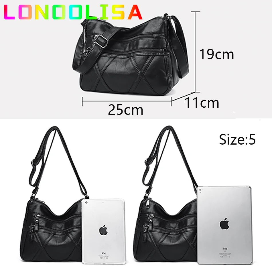 คุณภาพสูงผู้หญิงหนังนุ่มไหล่กระเป๋า Multi-Layer กระเป๋าคลาสสิก Crossbody กระเป๋าออกแบบกระเป๋าถือและกระเป๋า