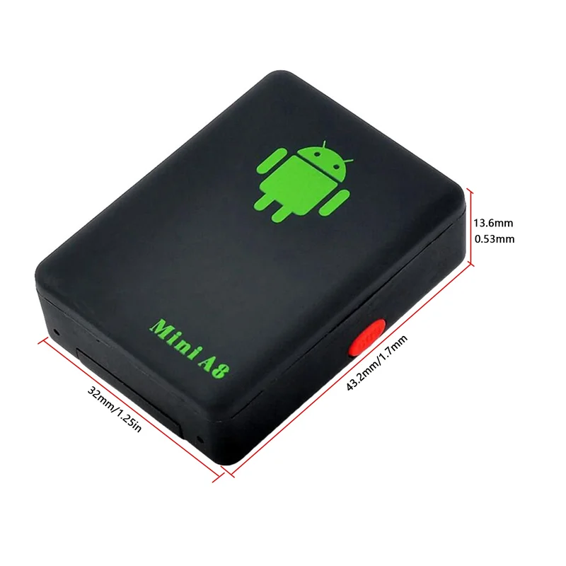 BABQ Met Sos Button Tracker Smart Mini A8 Gsm/Gprs/Lbs Tracker Locator Adapter Huisdier Tracking Real time Mini A8 Locator