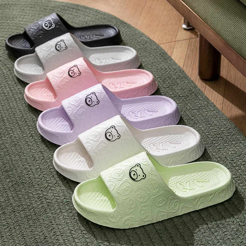 EVA ฤดูร้อนผู้หญิงแฟชั่นน่ารักกลางแจ้งลื่นรองเท้าแตะในร่ม Soft Sole คู่ Graffiti รองเท้าแตะ