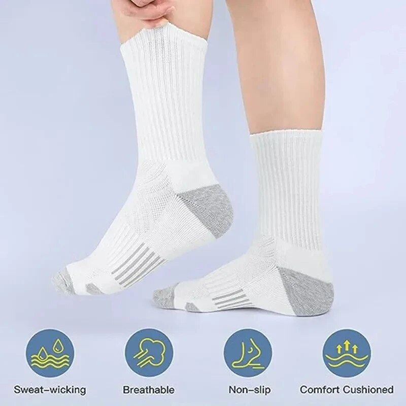 6/12 paia di calzini da palestra per uomo all'aperto di alta qualità, comodi e morbidi, con presa a terra, per calcio, di grandi dimensioni, nuovo stile