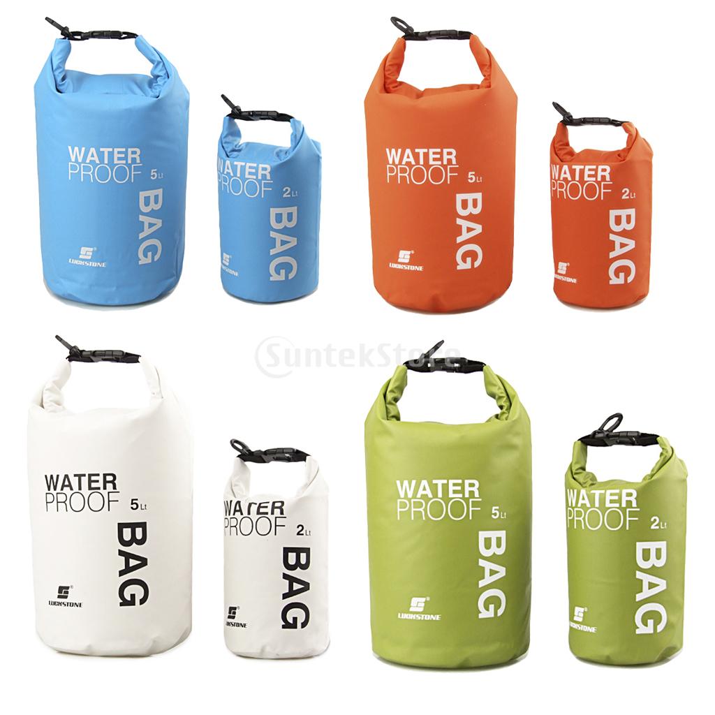 Bolsa de natación impermeable, saco seco, colores de camuflaje, pesca, canotaje, kayak, almacenamiento, bolsa de Rafting a la deriva, 2L, 5L, 10L, 15L