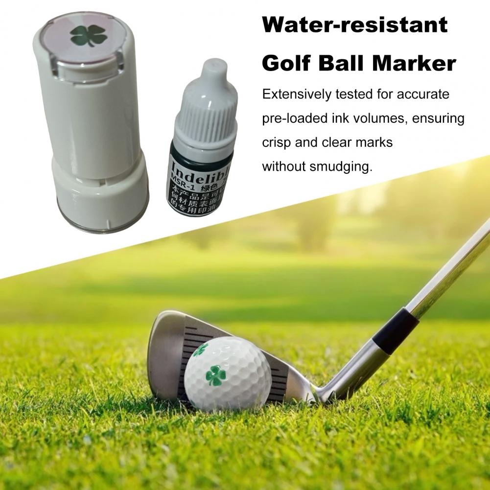 Golf Ball Stamp Self-Inking Golf Ball Stamper Fast-Drying Ball Marking Tool Customize Your Golf Balls Ink Control for Markings