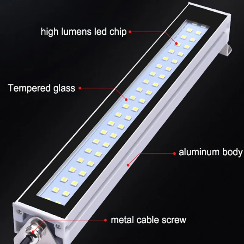 High Brightness LED Machine Tool Working Light Waterproof Oil-proof Explosion-Proof Lamp CNC Lathe Lighting Workshop Light
