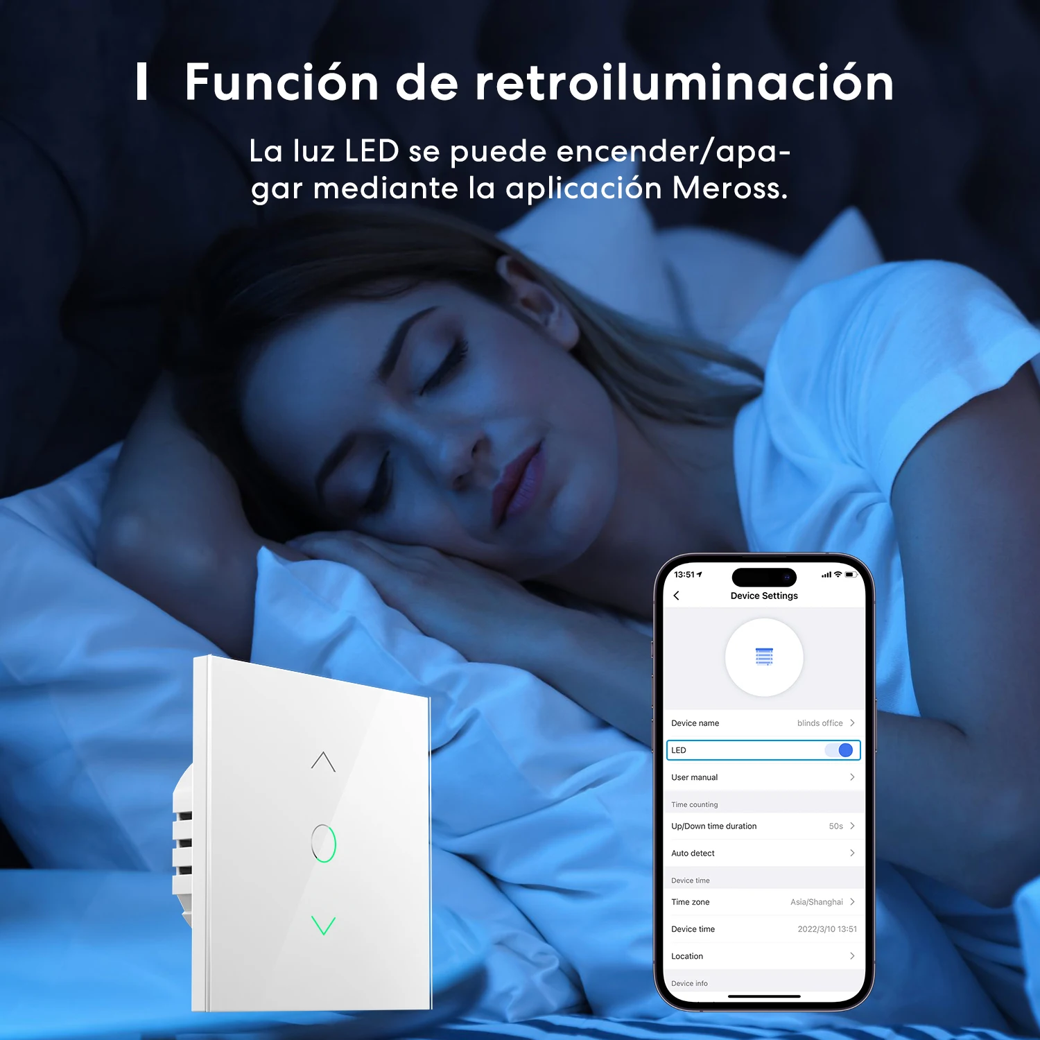 Meross HomeKit-temporizador de persiana enrollable inteligente, Wi-Fi, Motor eléctrico, interruptor para persiana de cortina, versión UE/Reino Unido, compatible con asistente de Google Alexa