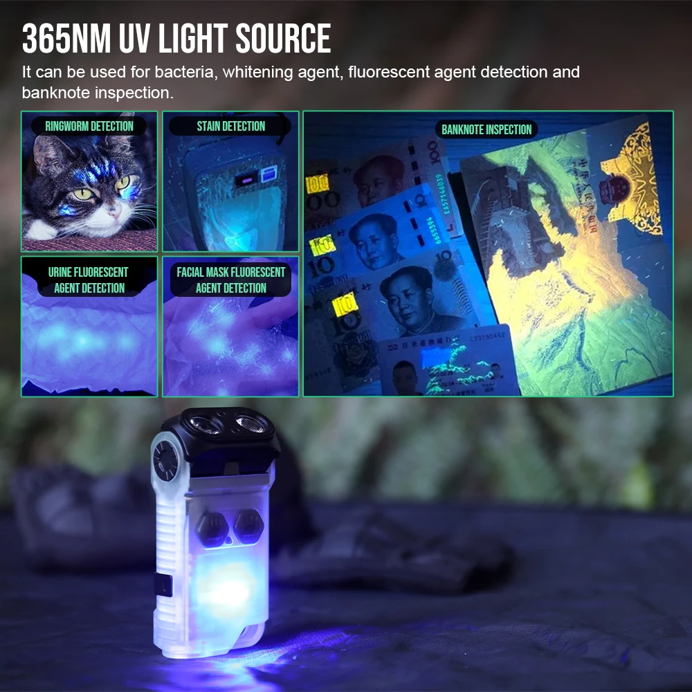Trustfire-linterna MINIX5 EDC, linternas Led recargables, linterna portátil magnética, luz UV de 750 lúmenes, lámpara de noche para acampar