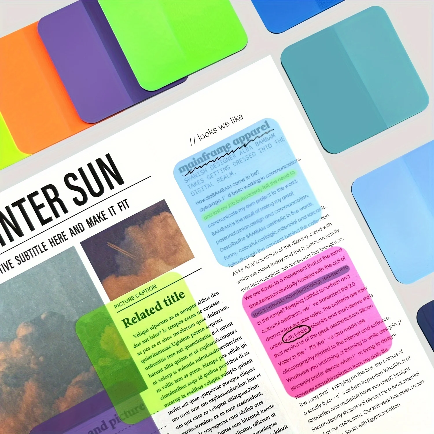 160er-Pack runde fluoreszierende Haftnotizen, wasserfeste, langlebige Notizen, Mehrzweck-Lesezeichen und Seitenmarkierungen