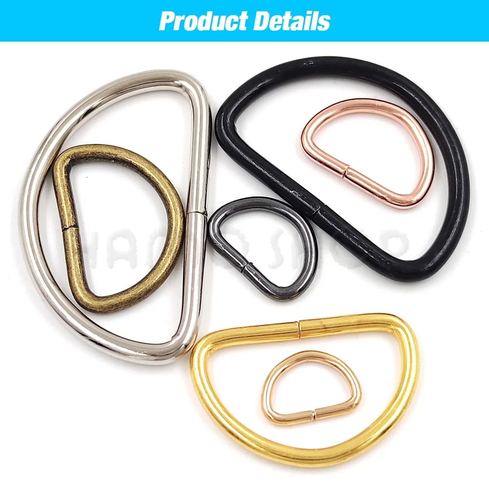 20-1000 Chiếc Kim Loại D Vòng Điều Chỉnh Được Được Khóa Webbing Lưng Dây Túi Chó Mèo Cổ Dây Chuyền Khóa tự Làm Accessorie